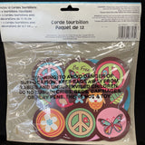 Hippie Chick Butterfly Party Supplies Hanging Swirl Decorations 12ct.