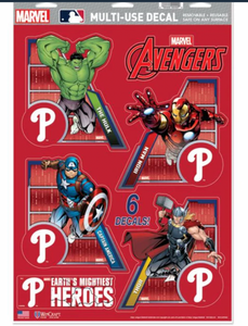 Philadelphia Phillies /  MARVEL Multi-Use 6 Piece Decals 11" x 17"