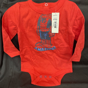 Marvel Joe Fresh Spiderman Long Sleeve Bodysuit Size 6-12 Mo