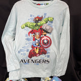 Marvel Avengers Graphic Kids Pants & Long Sleeve Pajama Set Size 10