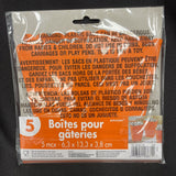 Treat/Popcorn Box - Orange 5/pkg  2.5”x5.25”x1.5”