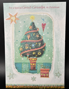 Merry Christmas Great-Grandpa Greeting Card w/Envelope
