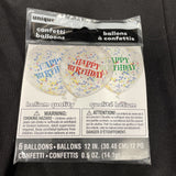 6 (Pack) Bright Happy Birthday 12”Confetti Balloons Party Decor