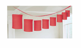 Red Paper Lantern Garland Decoration by Windy City Novelties