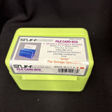 L IME PLASTIC 3x5” INDEX CARD FILE BOX Sure Grip Lock Card Slot Top0