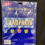 Luau 5Ft Giant Party Banner W/Attachments