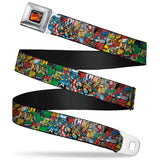 MARVEL COMICS MARVEL COMICS Characters Distressed Seatbelt Belt- WMC052