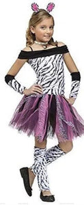 Zebra Costume for Girls size Medium 8-10  New by Fun World