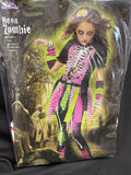 Neon Zombie Girl's Halloween Costume Small