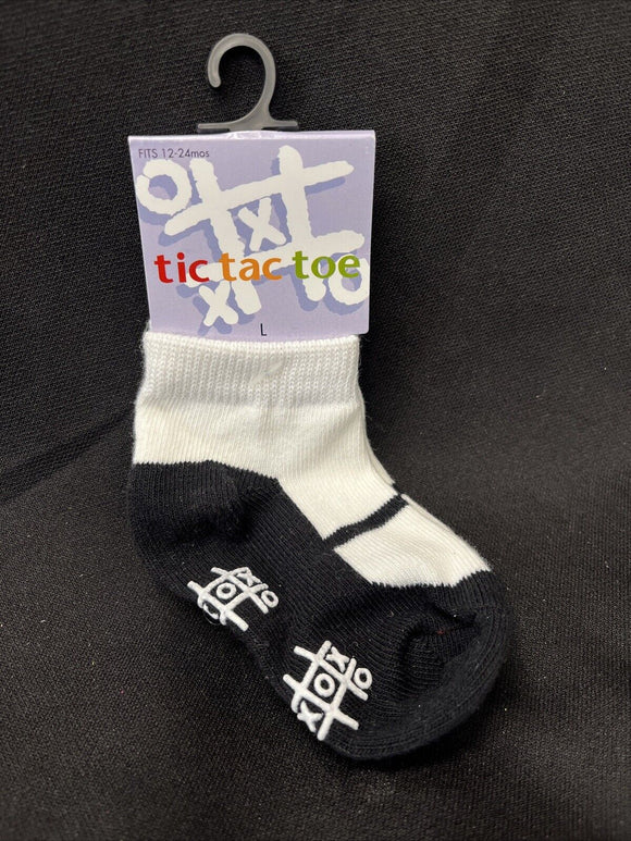 Tic Tac Toe Baby Mary Jane Sock Age 12-24 Mos Pink Dots