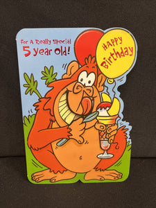Happy 5th Birthday Greeting Card w/Envelope