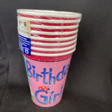 Garden Girl Butterfly Flower Ladybug Kids Birthday Party 9 oz. Paper Cups