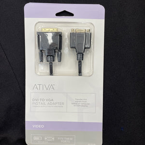 ATIVA 529-446 DVI To VGA Pigtail Video Adapter