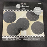 Mini Paper Lanterns 5 in. - Jet Black 5/pkg.