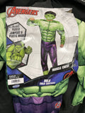 Avengers Hulk Child Costume Muscle Chest Padded Jumpsuit Plastic Mask Medium