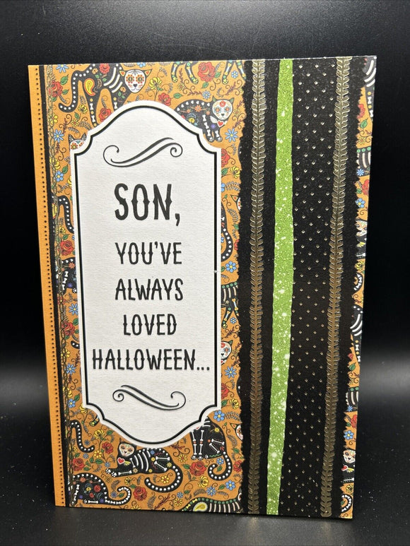 For Son Halloween Greeting Card w/Envelope