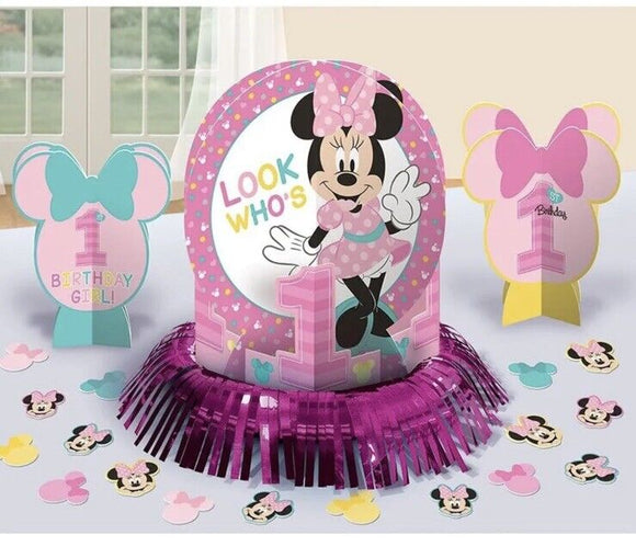 Minnie Mouse Fun To Be One Disney Kids 1st Birthday Party Table Decorating Kit