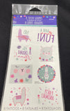 Llama Fun Tattoos Favors Girl Birthday Party Supplies Favors ~ 8ct. (1 sheet)