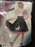 50's Sweetheart Deluxe Poodle Skirt Costume Set Adult Standard Up To Size 14/162