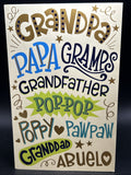 Grandpa (Various Names) Father's Day Greeting Card w/Envelope3