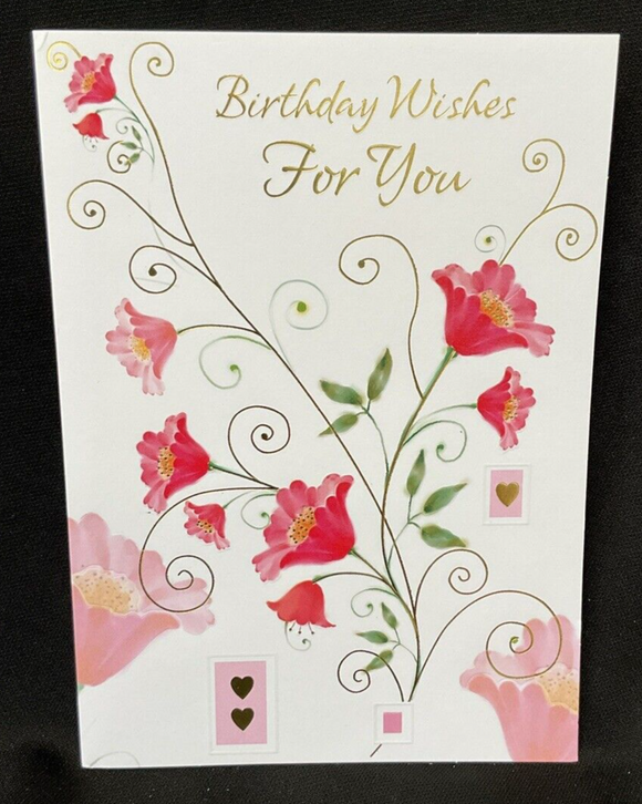 Birthday Wishes Greeting Card w/Envelope