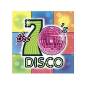 Flashback Disco Fever 10" Beverage Napkins - 16/Pkg