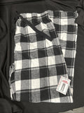 Black and White Flannel Sleepwear Pajama Pants Medium2