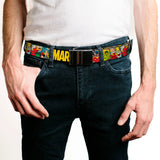 Black Buckle Web Belt - MARVEL/Retro Comic Panels- WAV042