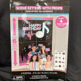 Internet Famous Birthday Scene Setter Photo Backdrop W/12 Props Plastic 6ft High