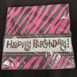 Oh So Fabulous Pink Zebra Animal Print Birthday Party Paper Luncheon Napkins