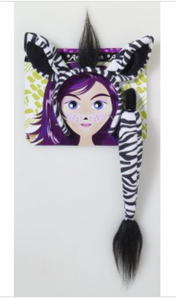 Zebra with Tail Halloween Costume Kit