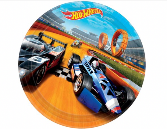 Hot Wheels Wild Racer Round Paper Plates- 9