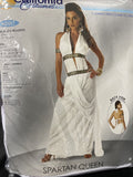 Spartan Queen Empress Roman Greek Toga Dress Adult Med 8-10 Costume