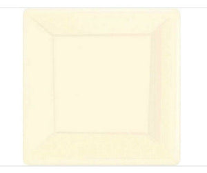 Vanilla Cream Paper Square Dinner Plates 20ct