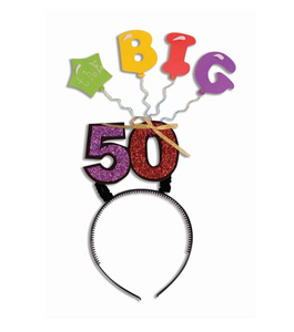 The BIG 50 Happy Birthday Headband