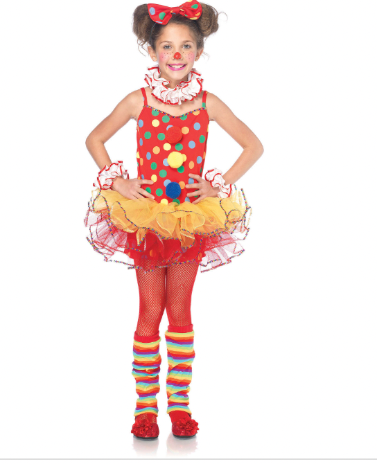 Leg Avenue Enchanted Costumes Circus Clown Halloween Child Costume sz XS 3T-4T