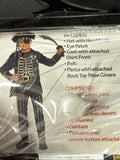 Blue Seas Captain Boys Child Pirate Buccaneer Halloween Costume-S 4-65