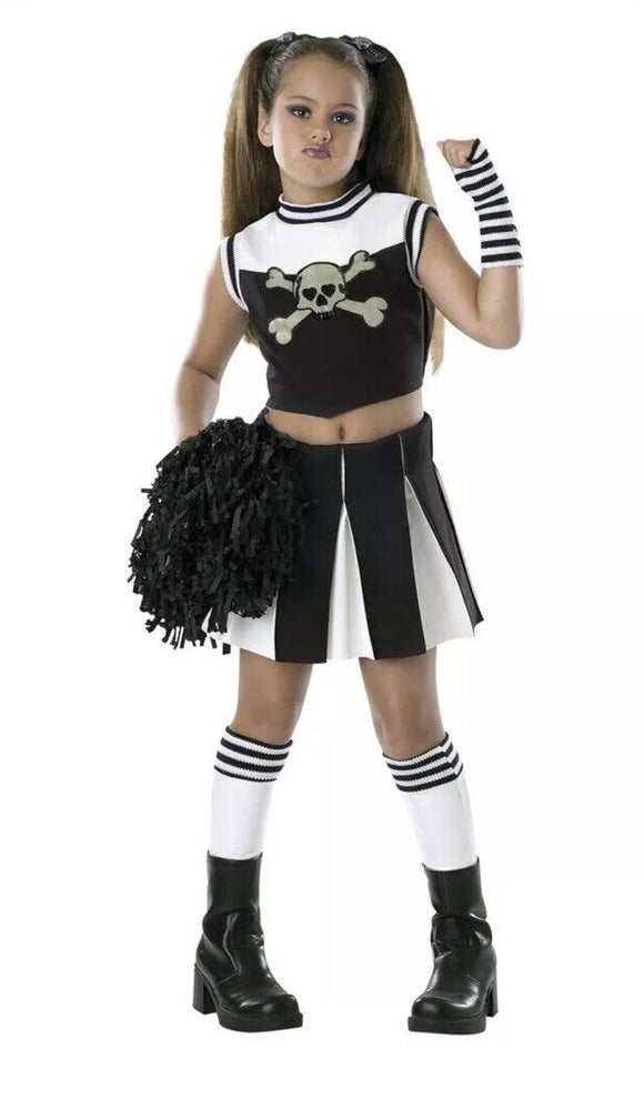 Girl's Bad Spirit Goth Cheerleader Costume Size S 4-6