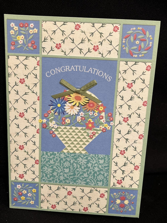 Congratulations Best Wishes Greeting Card w/Envelope