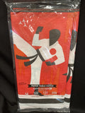 Red and Black Disposable Karate Party Table Cloth 54x 102”