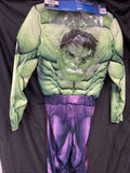 Avengers Hulk Child Costume Muscle Chest Padded Jumpsuit Plastic Mask Large