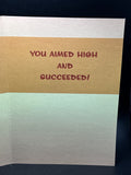 Congratulations on Your Success Greeting Card w/Envelope