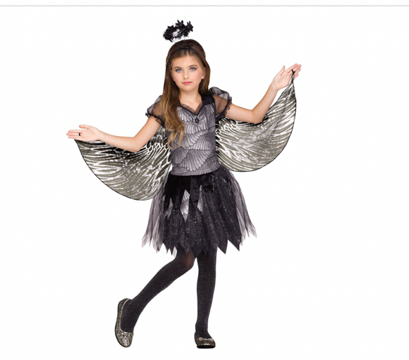Girls Angel Of The Night Halloween Costume Size Medium 8-10