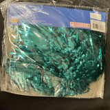 Teal Tinsel Fringe Garland, 20" x 15" Perfect For Tables & Walls