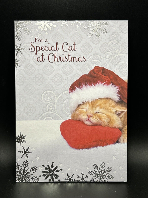 For a Special Cat at Christmas Greeting Card w/Envelope