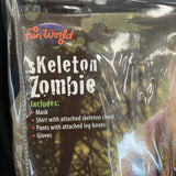Boy's Skeleton Zombie Costume Small 4-6