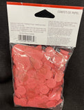 Round Tissue Paper Confetti 1oz Bag Red