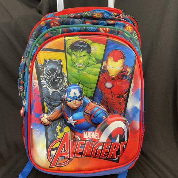 Avengers 3DRolling Backpack, 3D Insulated Lunch Bag & Pencil Case 3 Piece Set