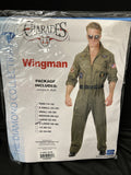 Charades Wingman Flight Jumpsuit And Belt Adult Costume, X-Large (46-48)2