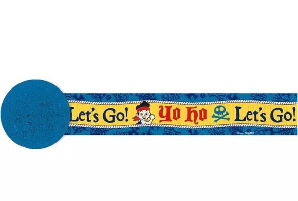 Jake and the Never Land Pirates Kids Birthday Party Decoration Crepe Streamer